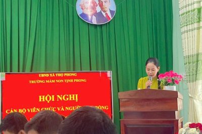 Sáng nay, 9/10/2025, Trường MN Tịnh Phong long trọng tổ chức Hội Nghị CBVC năm học 2025 – 2026 nhằm đánh giá kết quả thực hiện nhiệm vụ năm học 2024 – 2025, đồng thời thảo luận đề ra phương hướng, nhiệm vụ và các giải pháp thực hiện hiệu quả trong năm học mới.